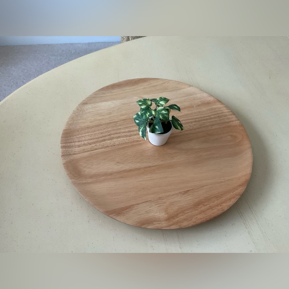 RubberWood Lazy Susan Turntable - Platter Decoration Compatible 🍪 - Picture 5 of 6